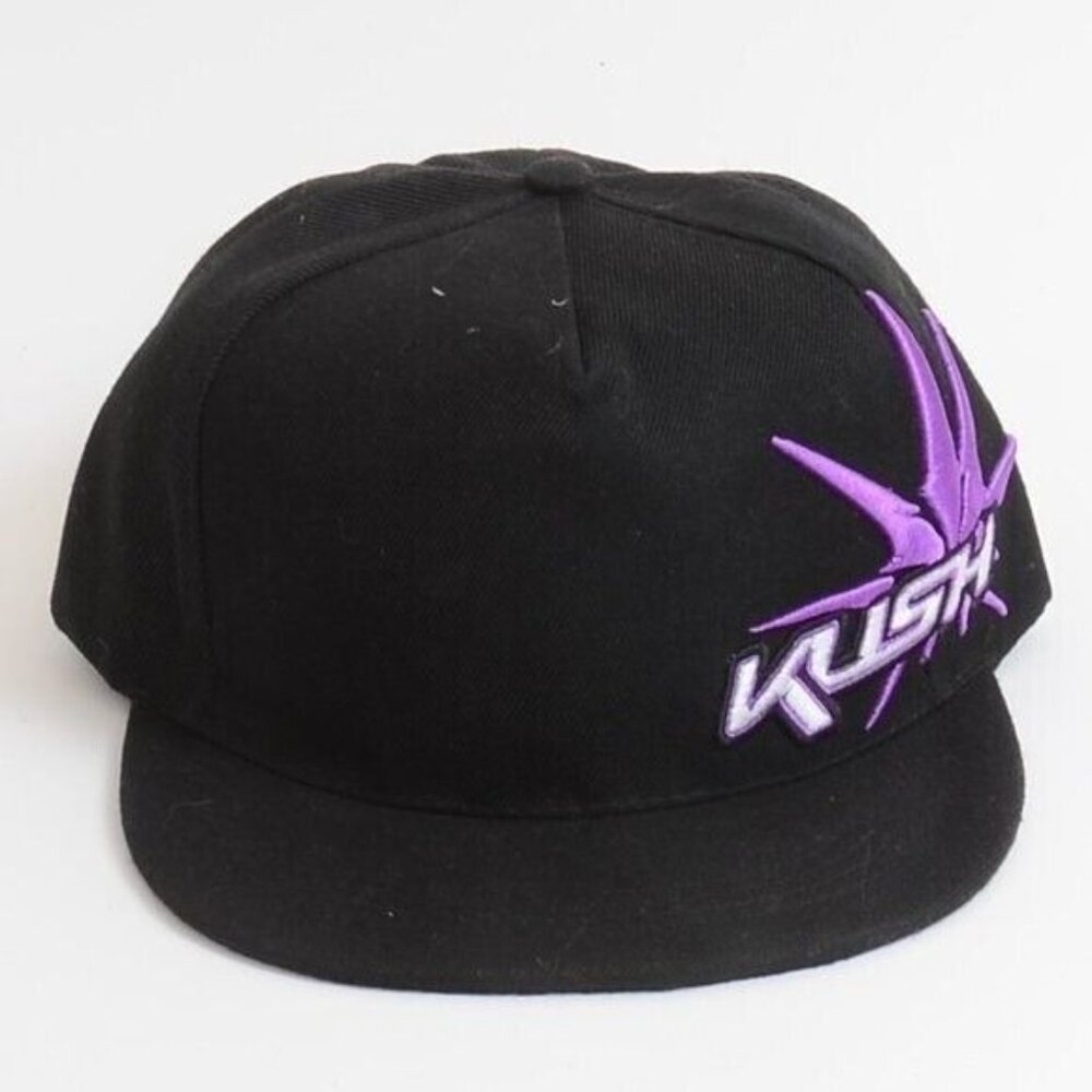 NEW KUSH Snapback Rasta Purple Black Cap Baseball Hat Adjustable Hat NEW - Picture 3 of 8